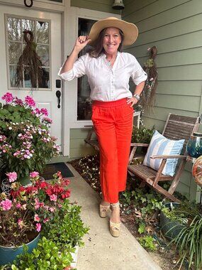 Cabi 6609 Campground Crop Pants Spring 2024 Large EUC